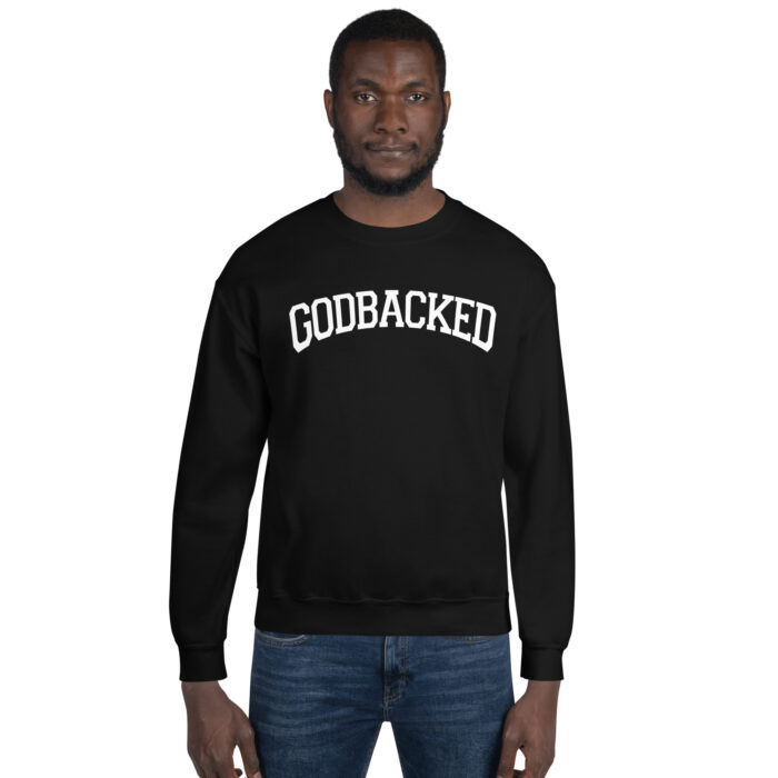 Godbacked Curved Unisex Sweatshirt - Image 2