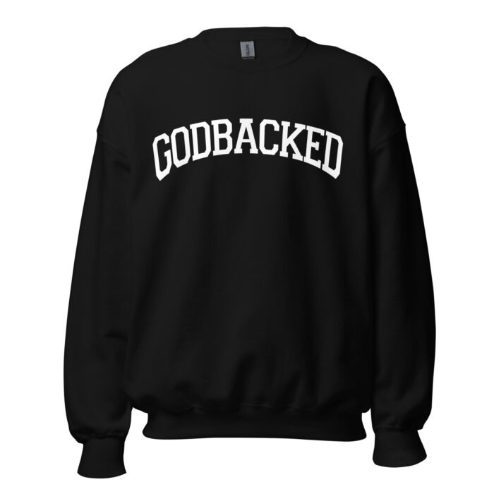 Godbacked Curved Unisex Sweatshirt - Image 5